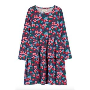 NWT Tucker + Tate Girl's Sweet Play Dress in Navy Denim Winter Floral - Sz 8